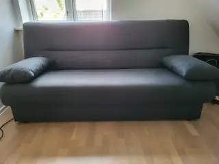 Sort/grå sovesofa