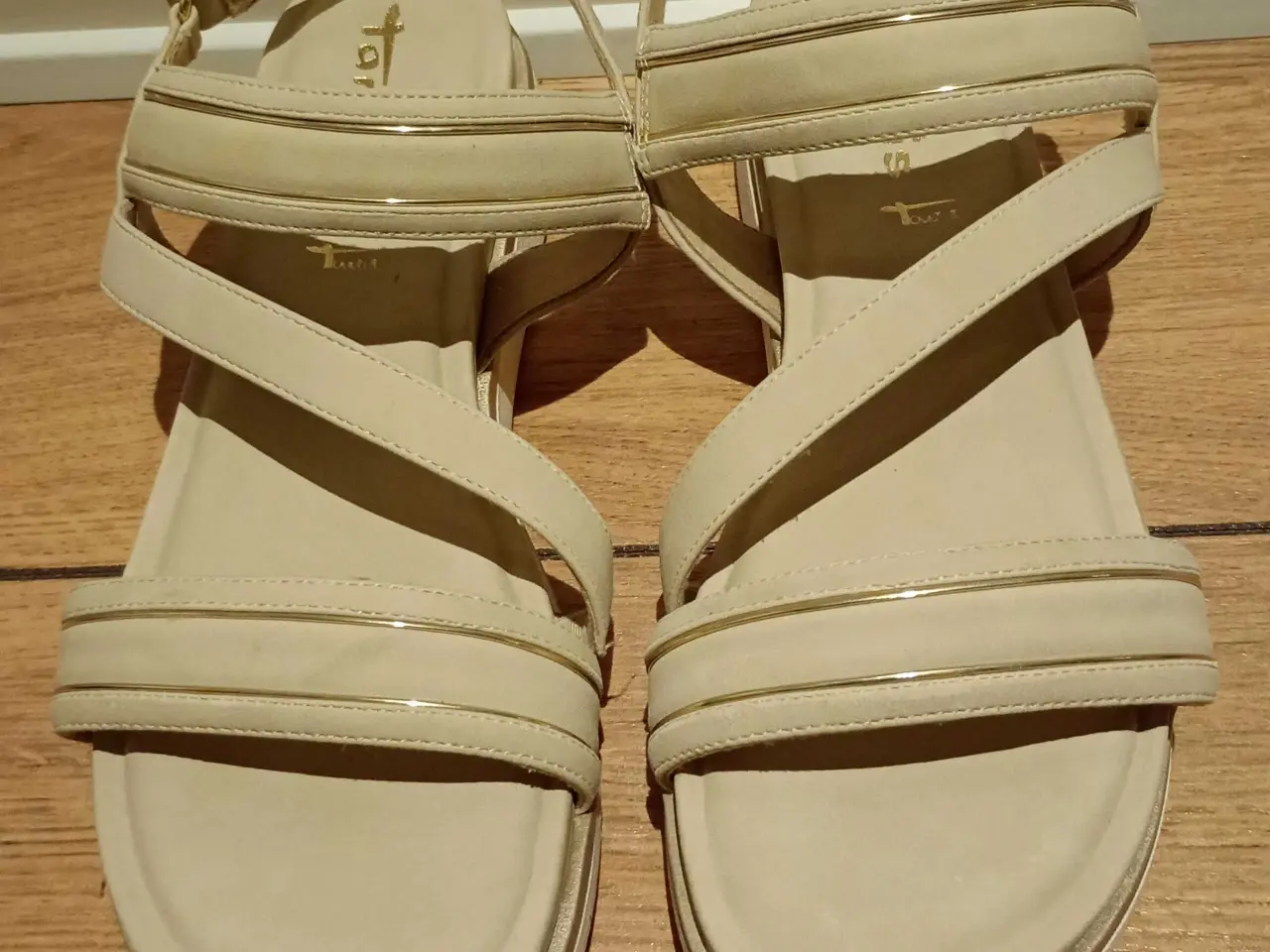 Billede 1 - Damesandaler med Velcro, skind, TAMARIS, str. 41.