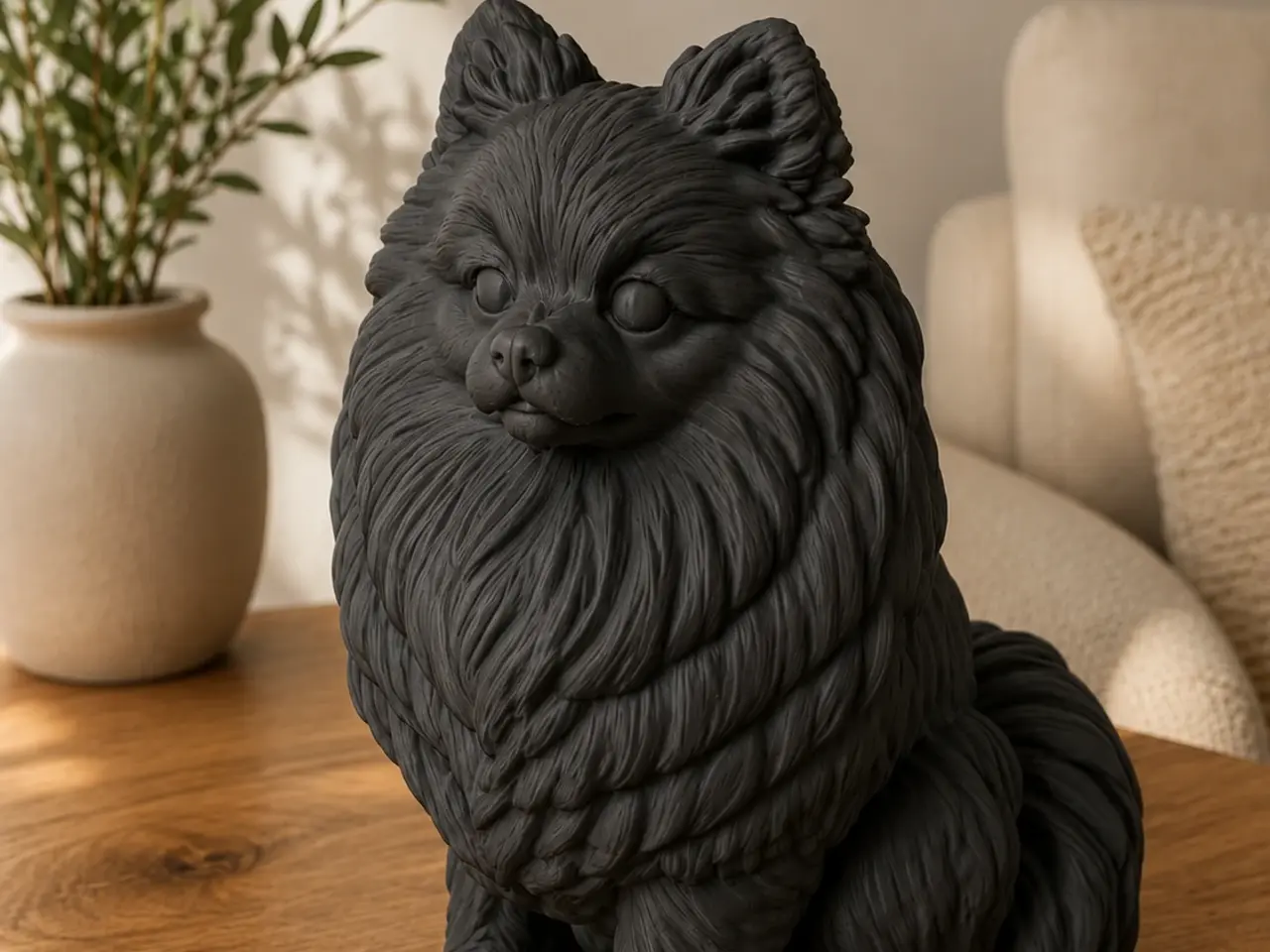 Billede 1 - Pomeranian hundefigur- sort