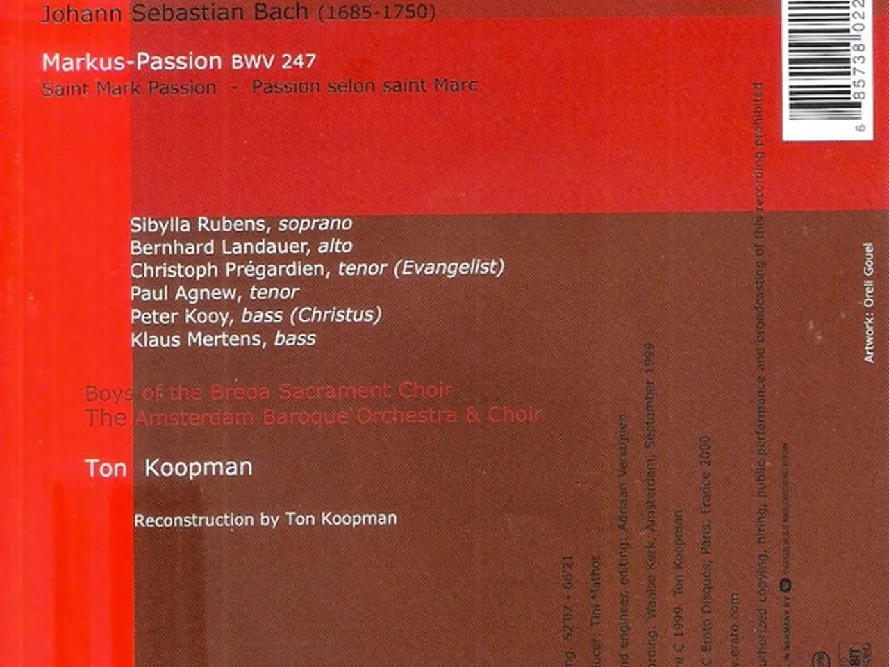 Billede 2 - Bach* – Koopman* – Markus-Passion – 2CD