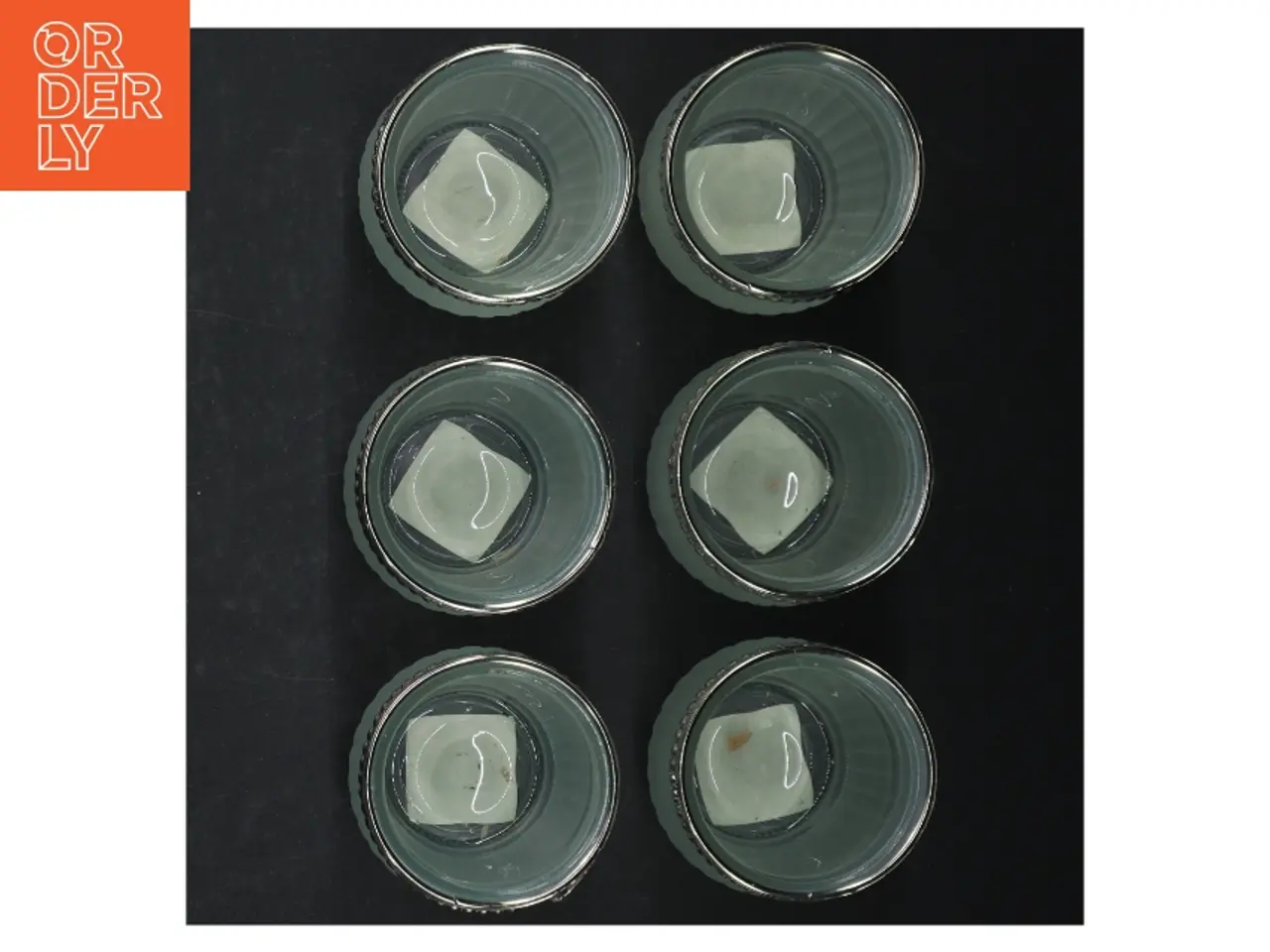 Billede 5 - 6 Grønlige glasstager fra Kj Collection (str. 7 cm. 6 styk)