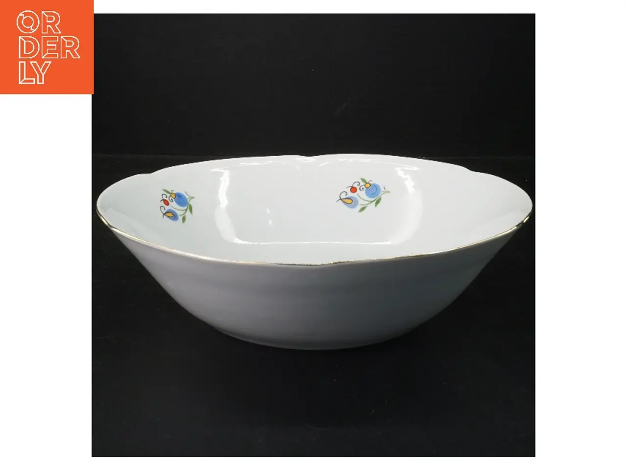 Billede 1 - Porcelænsskål med blomsterdesign