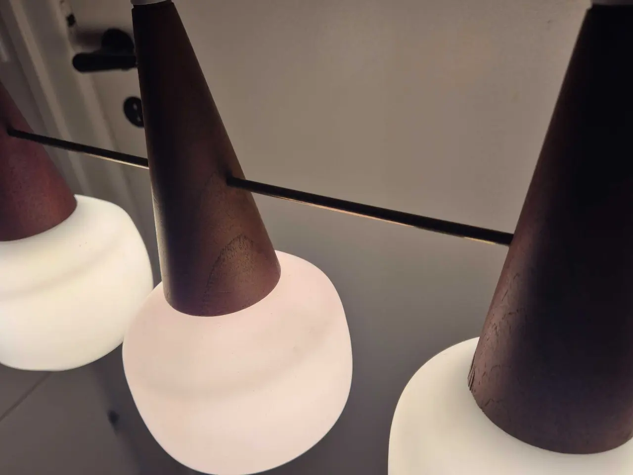 Billede 7 - Retrolampe med tre på stribe