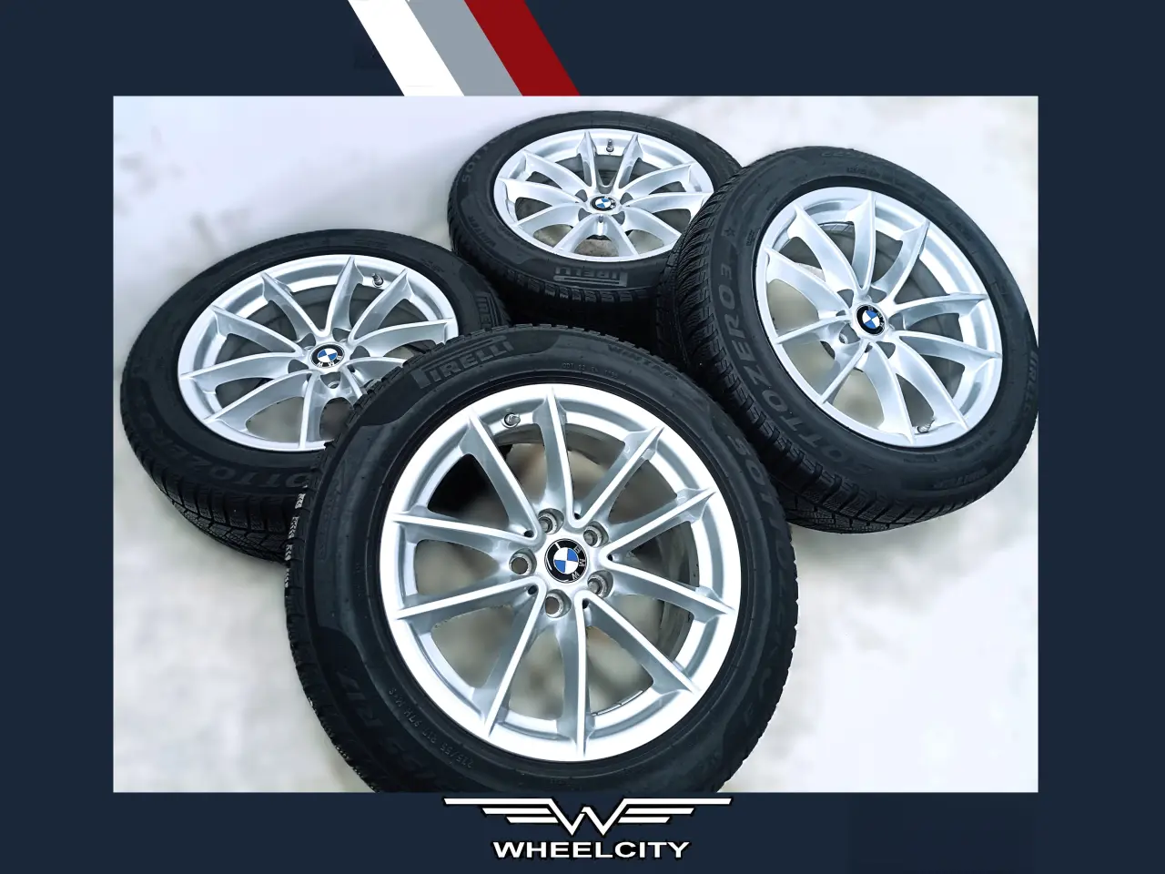 Billede 1 - 5x112 17" ET27 nav 66,6ø BMW vintersæt inkl.TPMS