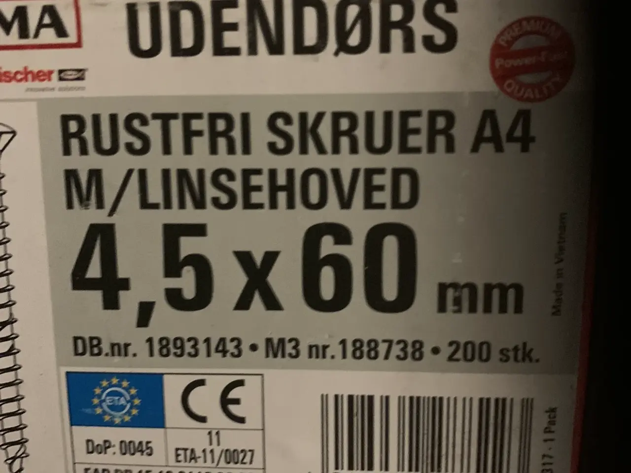 Billede 1 - Rustfri Skruer til træterasse eller lofter