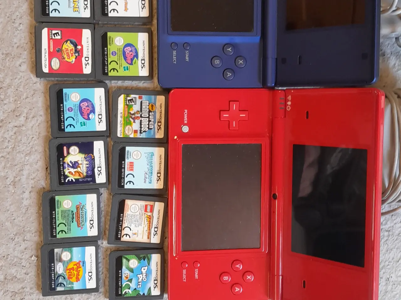 Billede 1 - Nintendo DS dobbeltsæt (Rød + Blå)