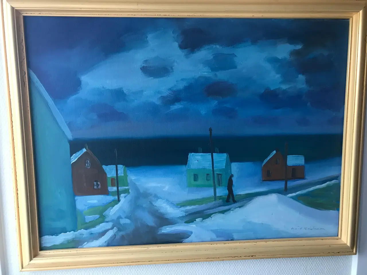 Billede 1 - "Vintereftermiddag ved Havet, 1965 K.Kristensen
