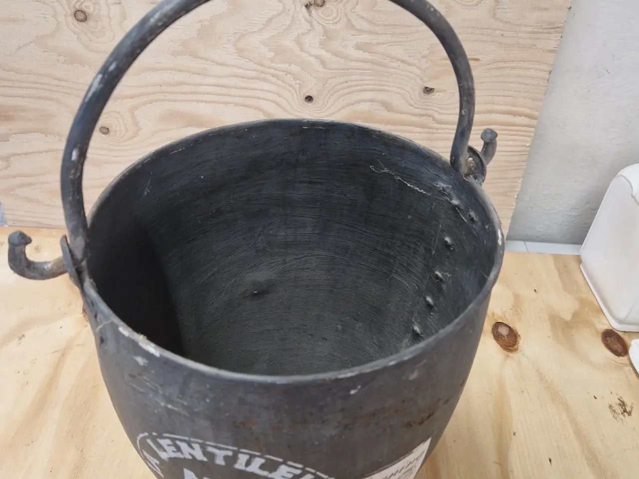 Billede 6 - Rustik zink spand med hank 36 cm høj 