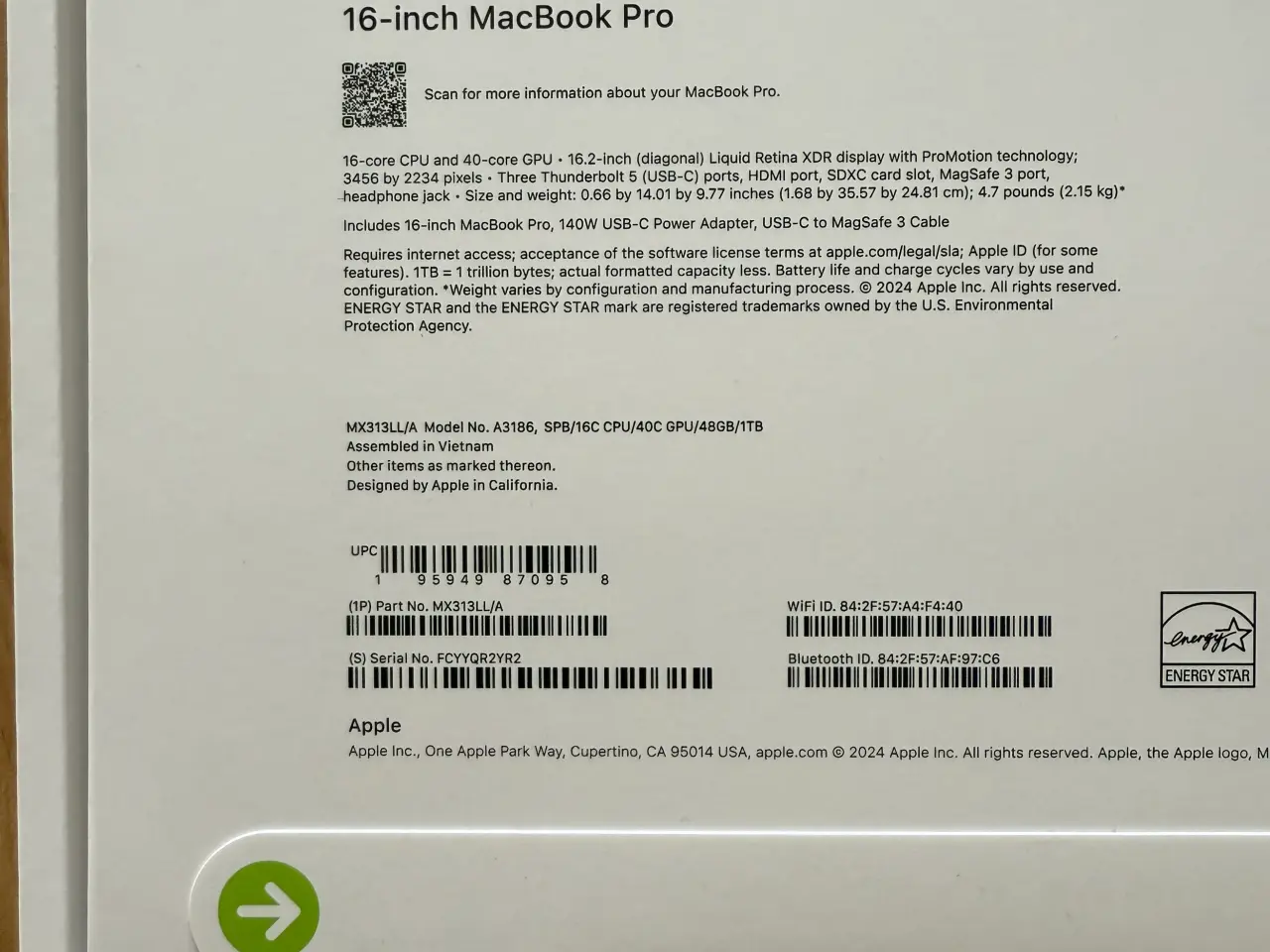 Billede 9 - Apple MacBook Pro 2024 16" M4 Max 16CPU, 40GPU, 48