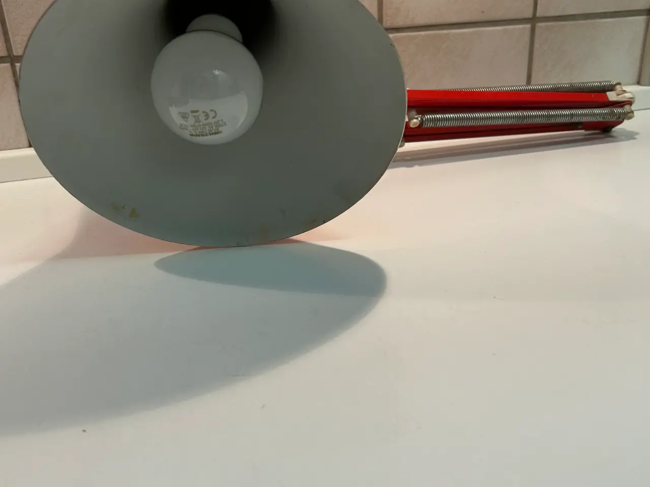 Billede 2 - Retro rød Arkitekts lampe