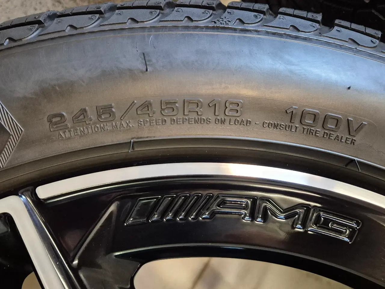 Billede 8 - MERCEDES "AMG" ORIGINAL ALUFÆLGE MED NYE VINTERDÆK