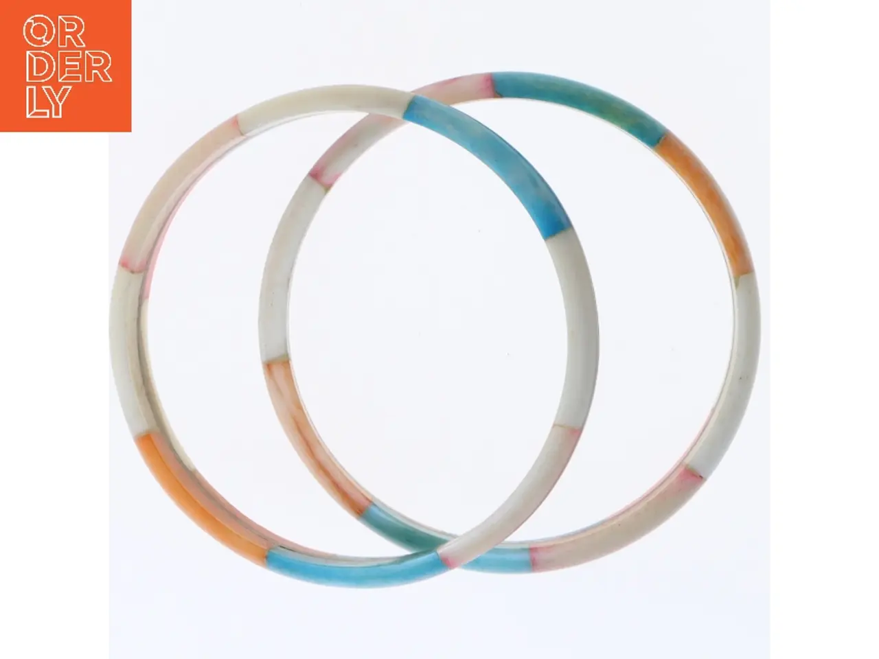 Billede 1 - 2 stk farvede armbånd 7,5 cm (str. 2stk 7,5 cm)