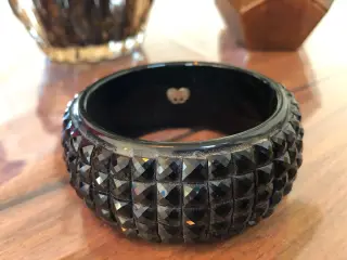 Sort glitter armbånd