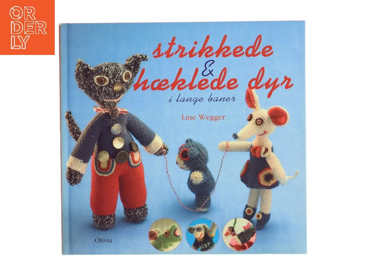 Billede 1 - Strikkede & hæklede dyr i lange baner af Line Wegger (Bog)