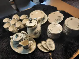 Kaffestel Sort Rose 16 personer
