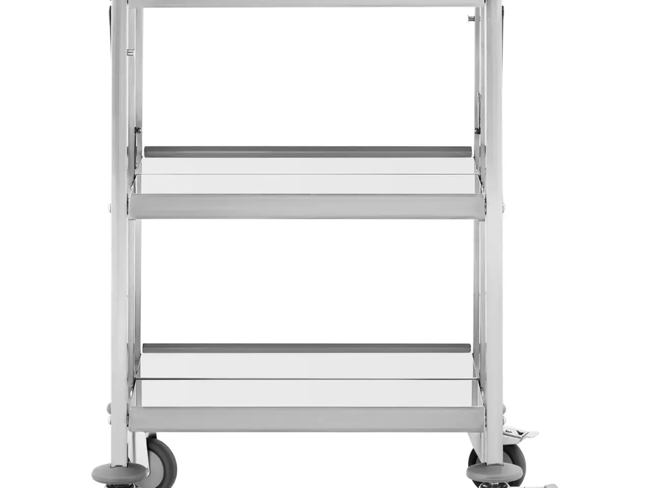 Billede 2 - Serveringsvogn – rustfrit stål – 3 bordplader