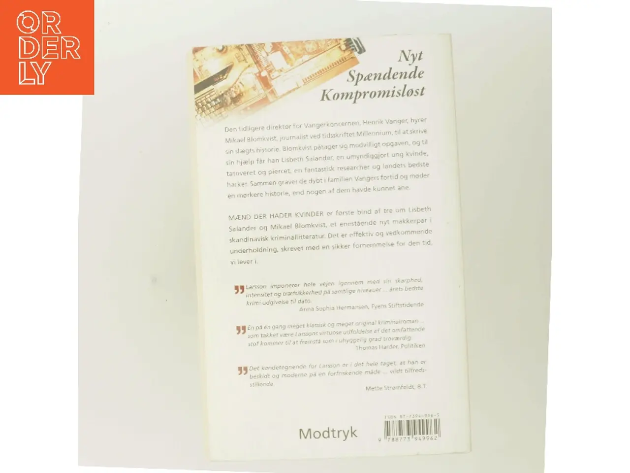 Billede 3 - Mænd der hader kvinder af Stieg Larsson (Bog)