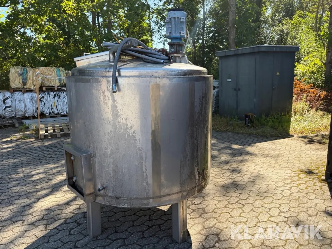 Billede 1 - Rustfri tank til mejeriprodukter 1000 Liter blandetank