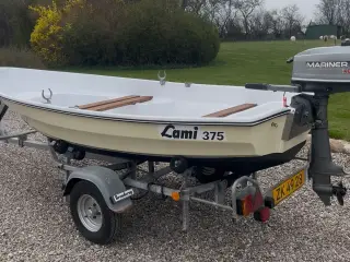 Lami 375 jolle + 4hk 2-takt Mariner + trailer