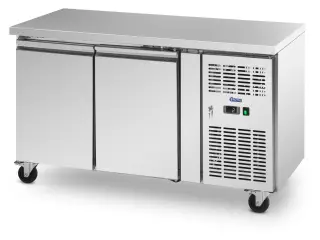 Kølebord med hjul – 260 l – 2 køleskabe