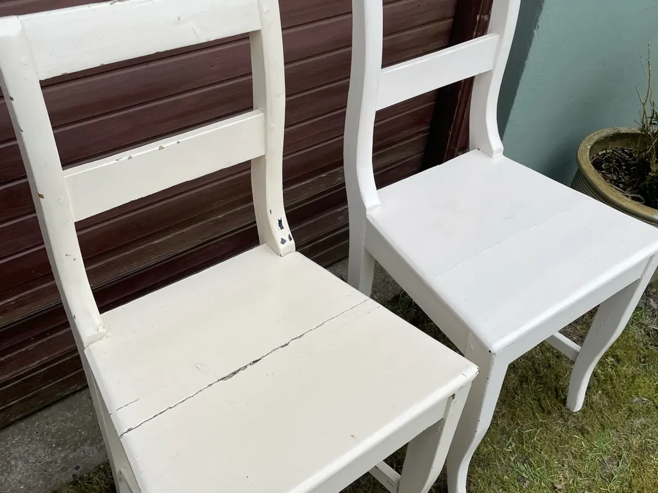 Billede 2 - Stol hvidmalet gammel