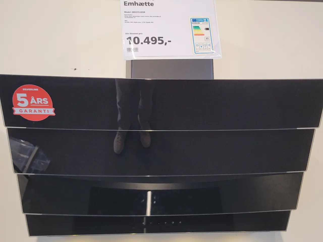 Billede 1 - Emhætte 80cm hvid Silverline 