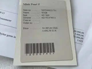 Stampe mink pels halvlang