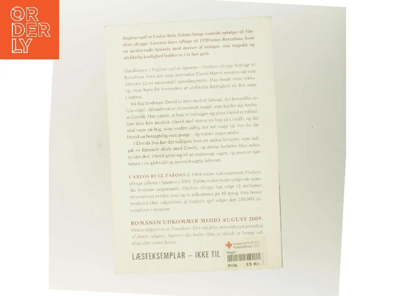 Billede 3 - Englens spil af Carlos Ruiz Zafón (Bog)