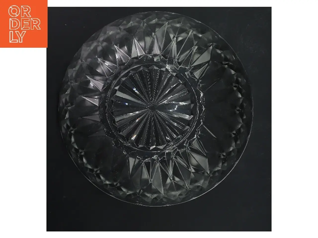 Billede 2 - Glas skål med mønster (str. Ø 23 cm)