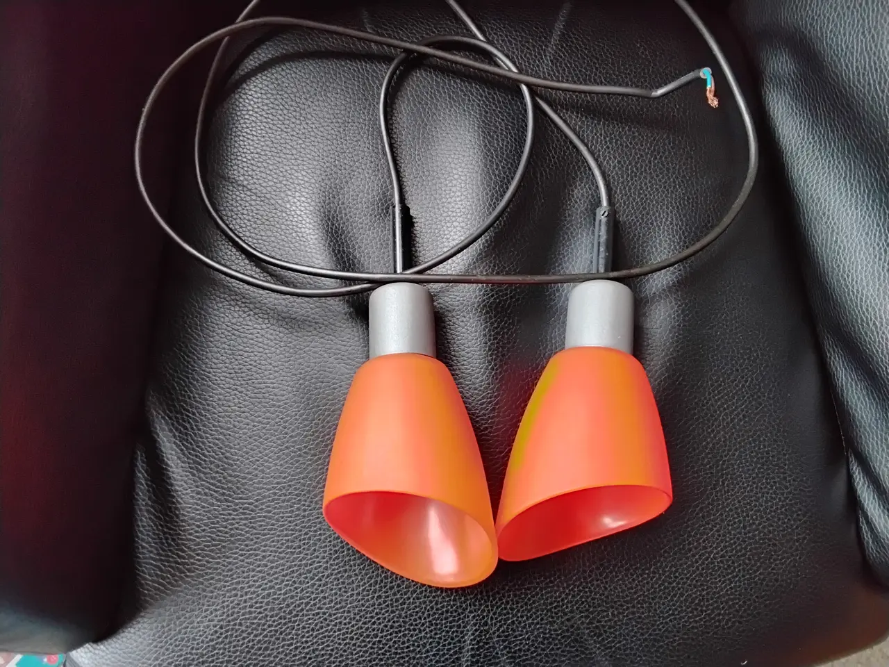 Billede 4 - Fine orange lamper til over sofabordet