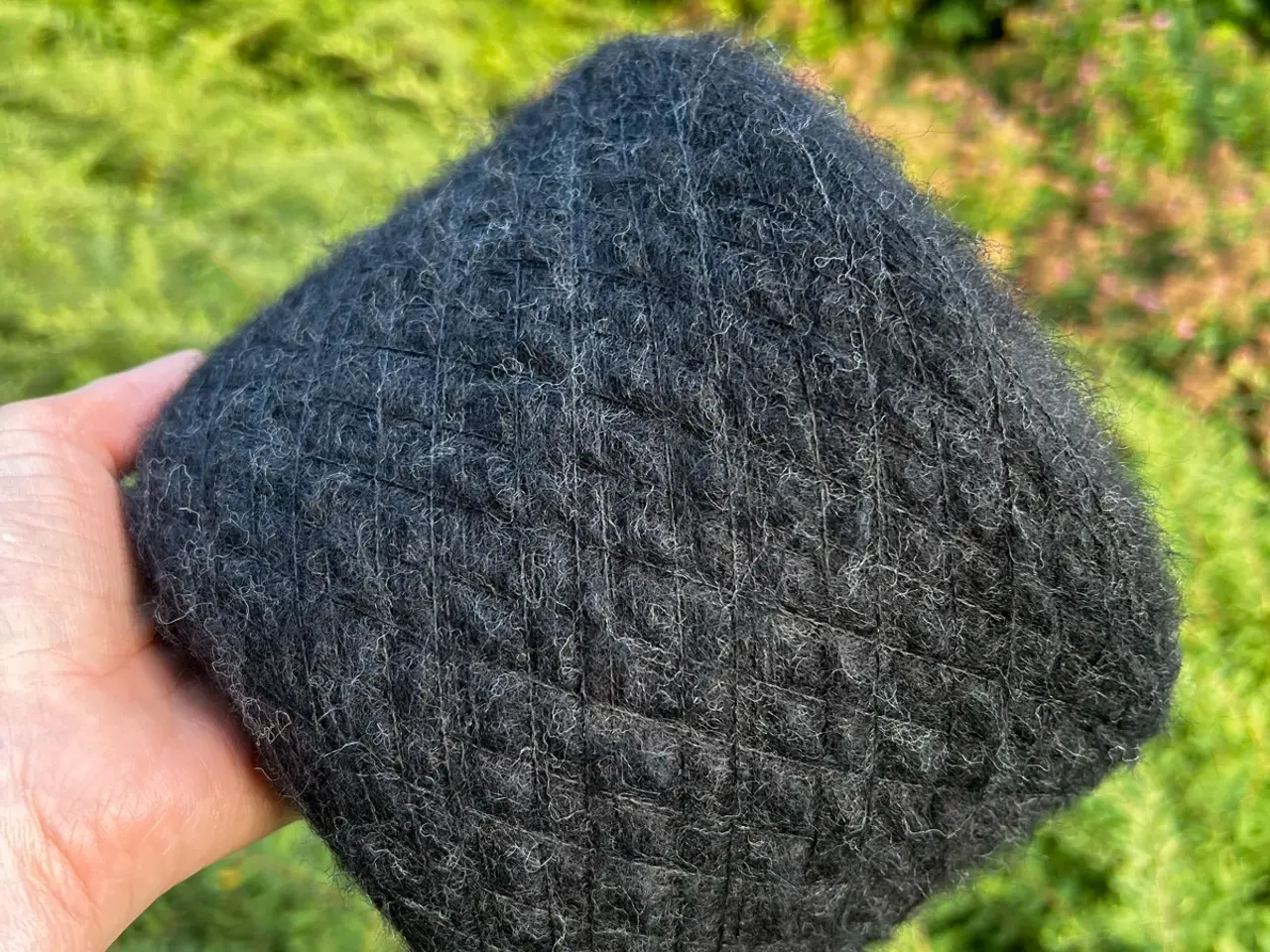 Billede 3 - Italiensk garn - Mohair / Silke - Sort/Grå - 200 g