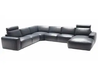 Hjort Knudsen Aarhus Læder hjørnesofa med chaiselong Højrevendt