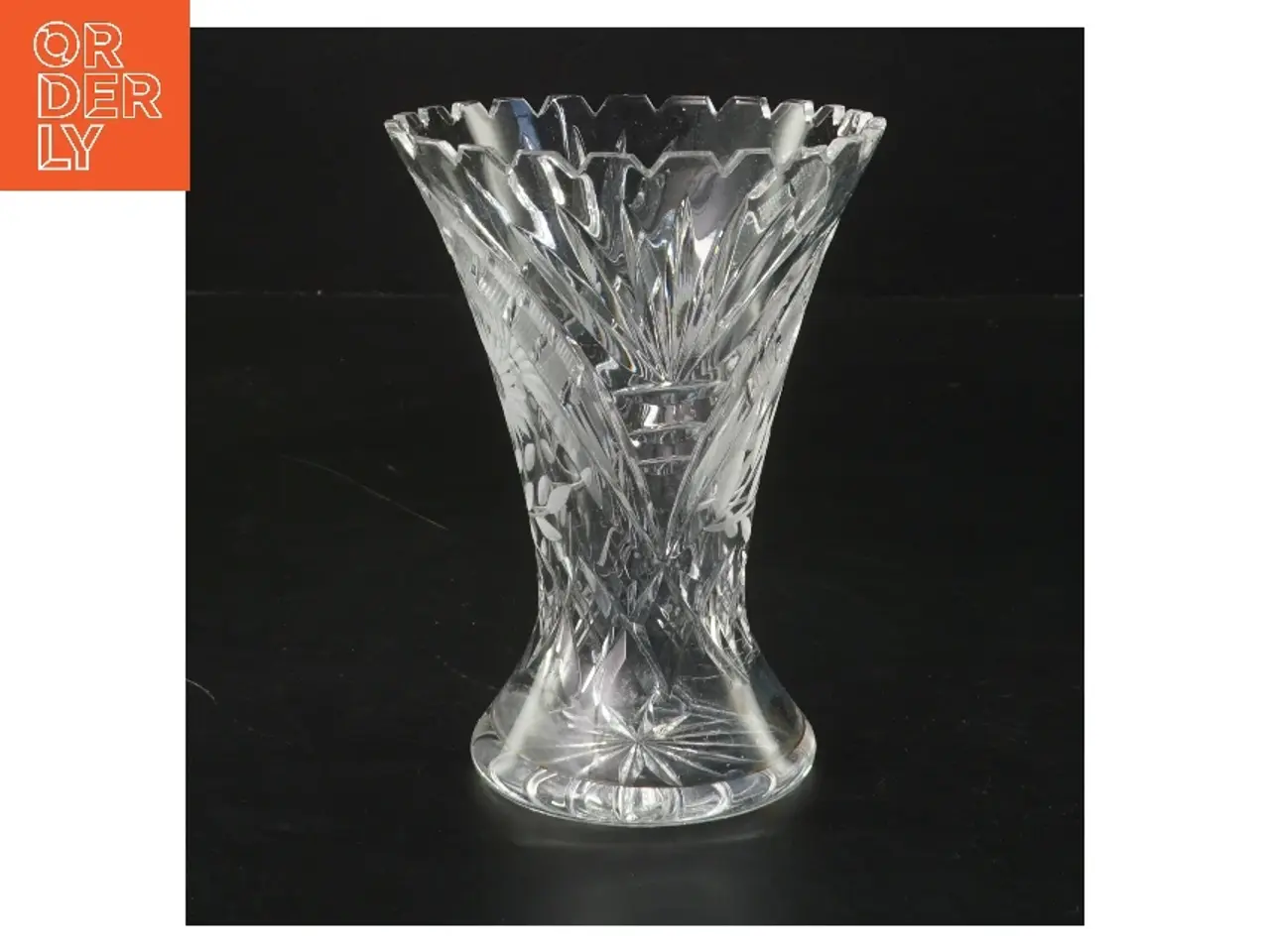 Billede 1 - Krystalvase (str. Ø 10,5 cm længde 14 cm)