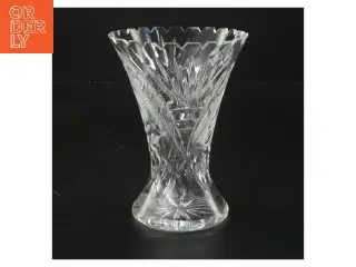Krystalvase (str. Ø 10,5 cm længde 14 cm)