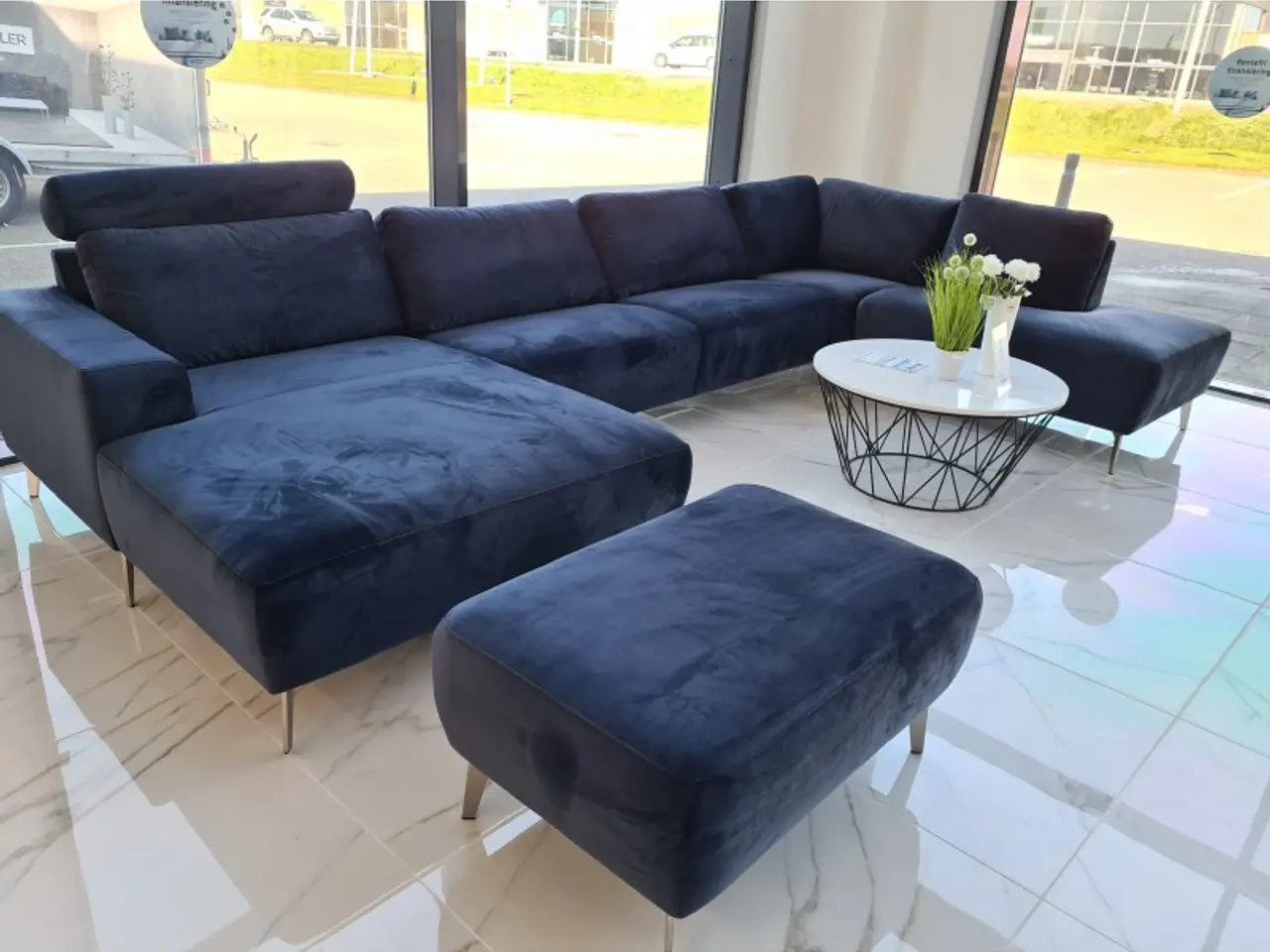 Billede 4 - Hjort Knudsen Copenhagen U-sofa venstrevendt Velour midnight blue