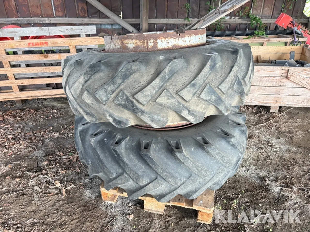 Billede 2 - Traktorhjul Continental Tractor 16.9-30 6PR med fælg 2 styk