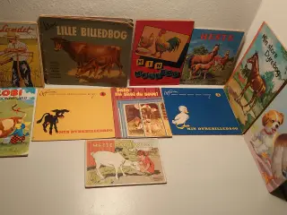 11 stk vintage børnebøger om bondegårdsdyr.