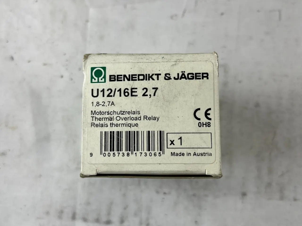 Billede 3 - Benedikt & Jäger U12/16E 2.7 Thermal Overload relæ