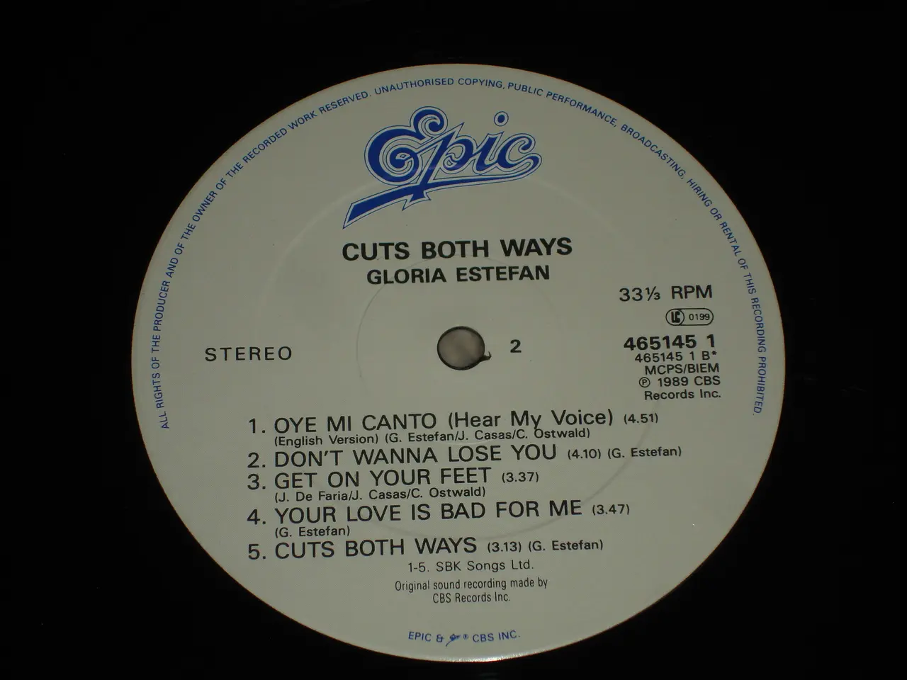 Billede 5 - (Sender gerne) Gloria Estefan – Cuts Both Ways