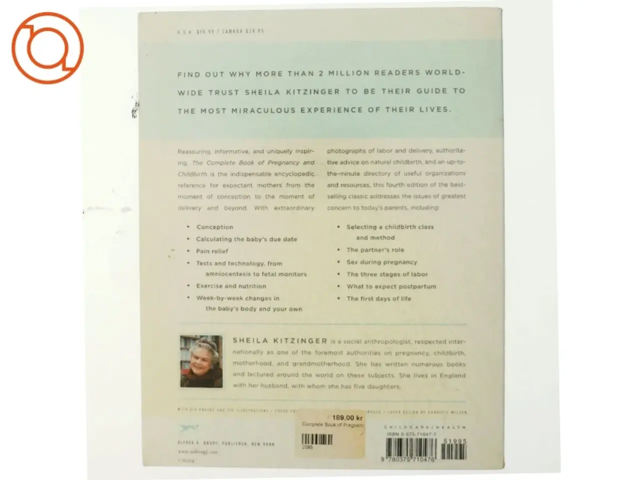 Billede 3 - The Complete Book of Pregnancy & Childbirth af Sheila Kitzinger (Bog)