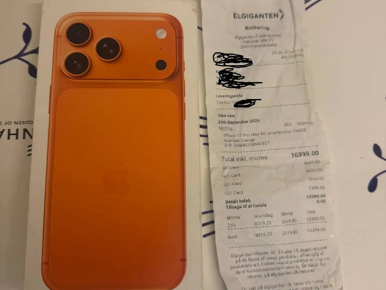 Billede 1 - iPhone 17 Pro Max Kosmisk Orange - 256GB