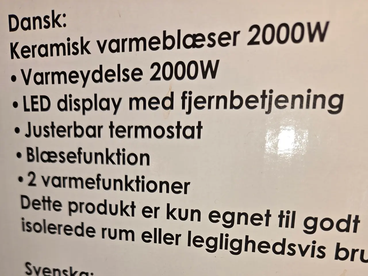 Billede 2 - Varmeblæser