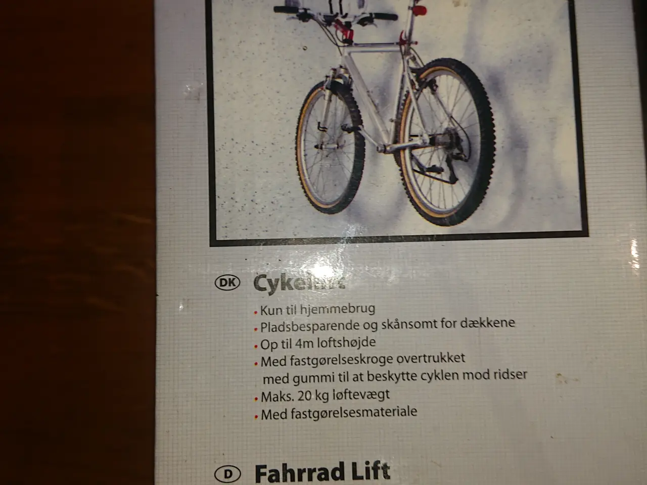 Billede 2 - Cykellift (ophæng)