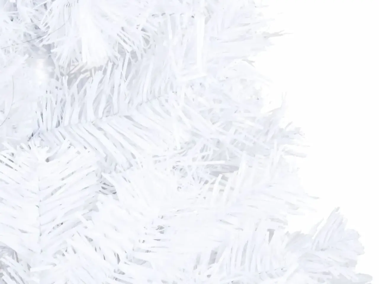 Billede 4 - Kunstigt juletræ med tykke grene 210 cm PVC hvid