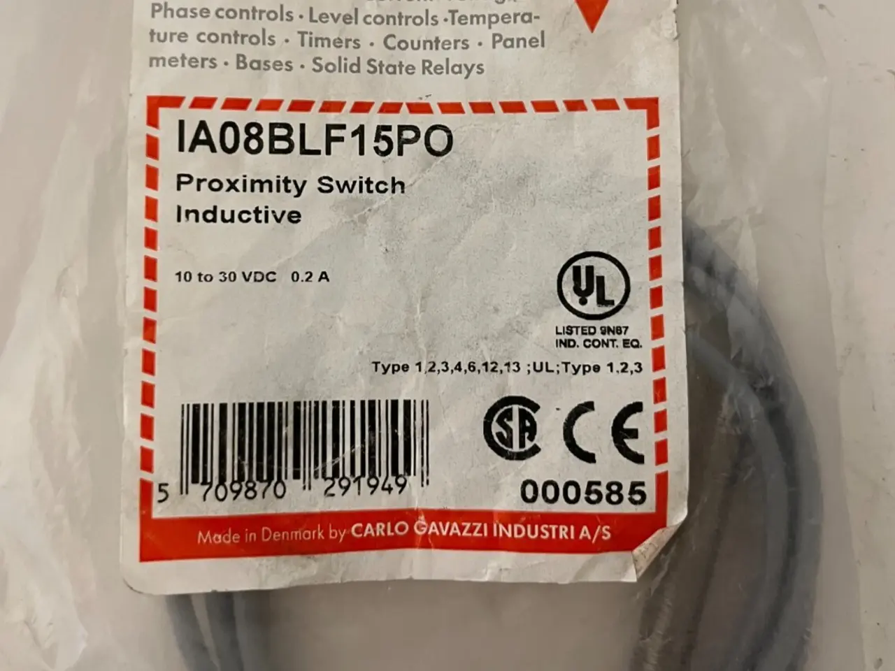 Billede 1 - Carlo Gavazzi IA08BLF15PO Inductive Proximity M8