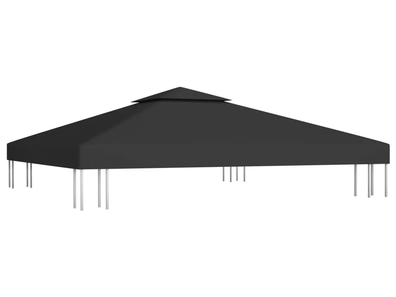 Billede 2 - Pavillontag 2 lag 3x3 m 310 g/m² sort