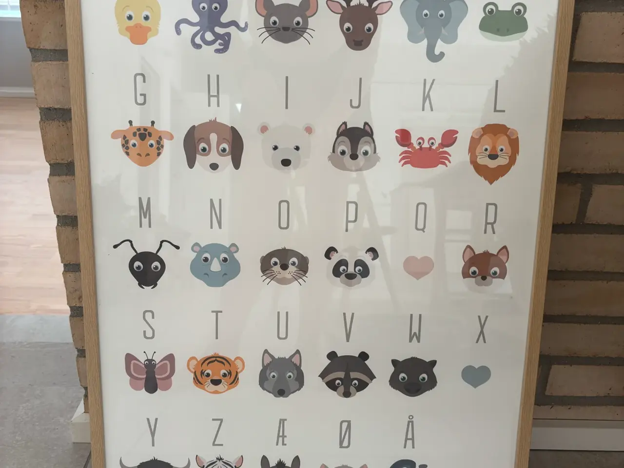 Billede 1 - Alfabetdyr plakat uden ramme