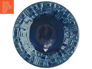Blåt Keramik- eller porcelænsfad (str. o. 31 cm)