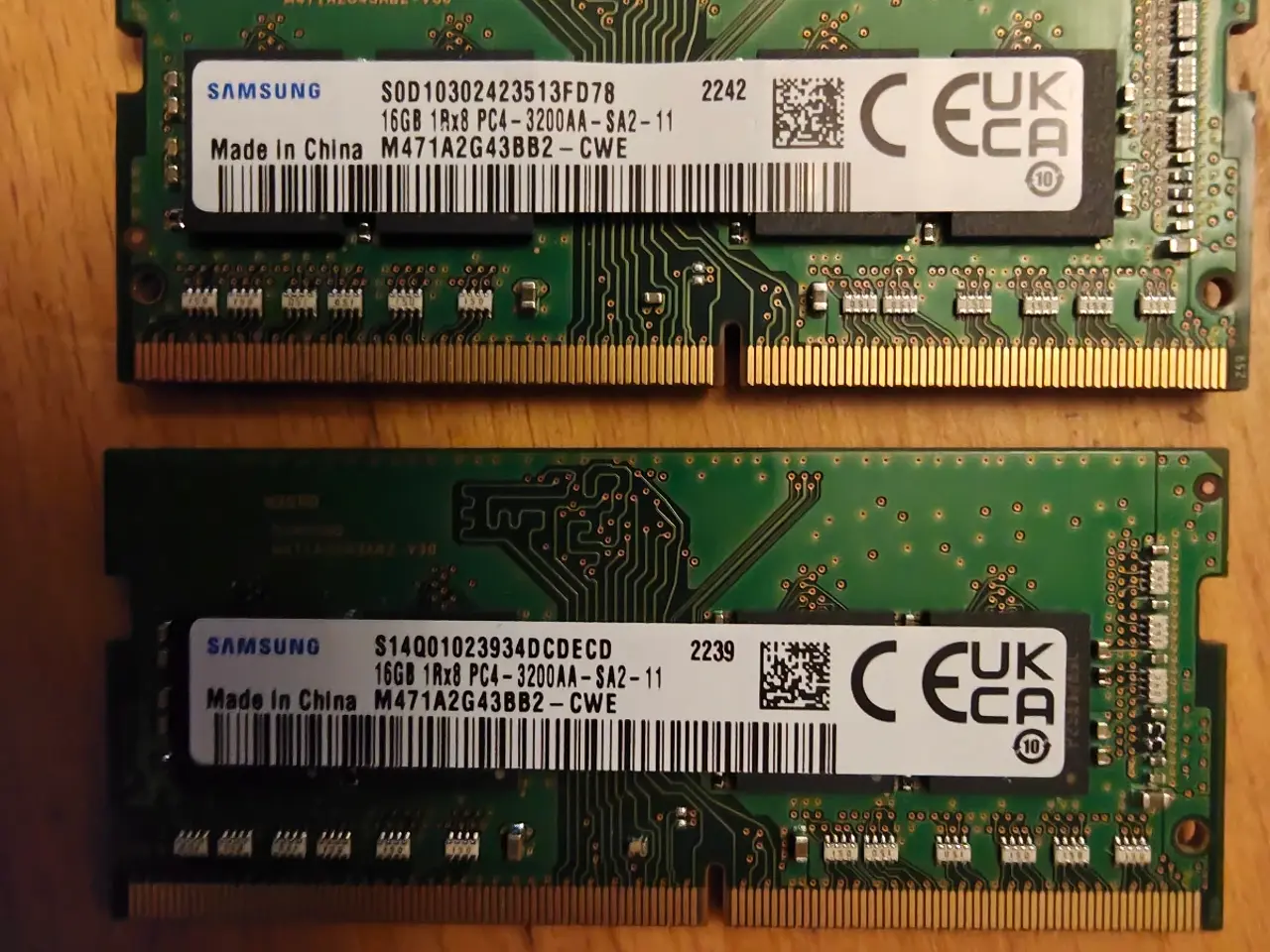 Billede 1 - Samsung So-dimm 2x16 der4 3200 MHz ram