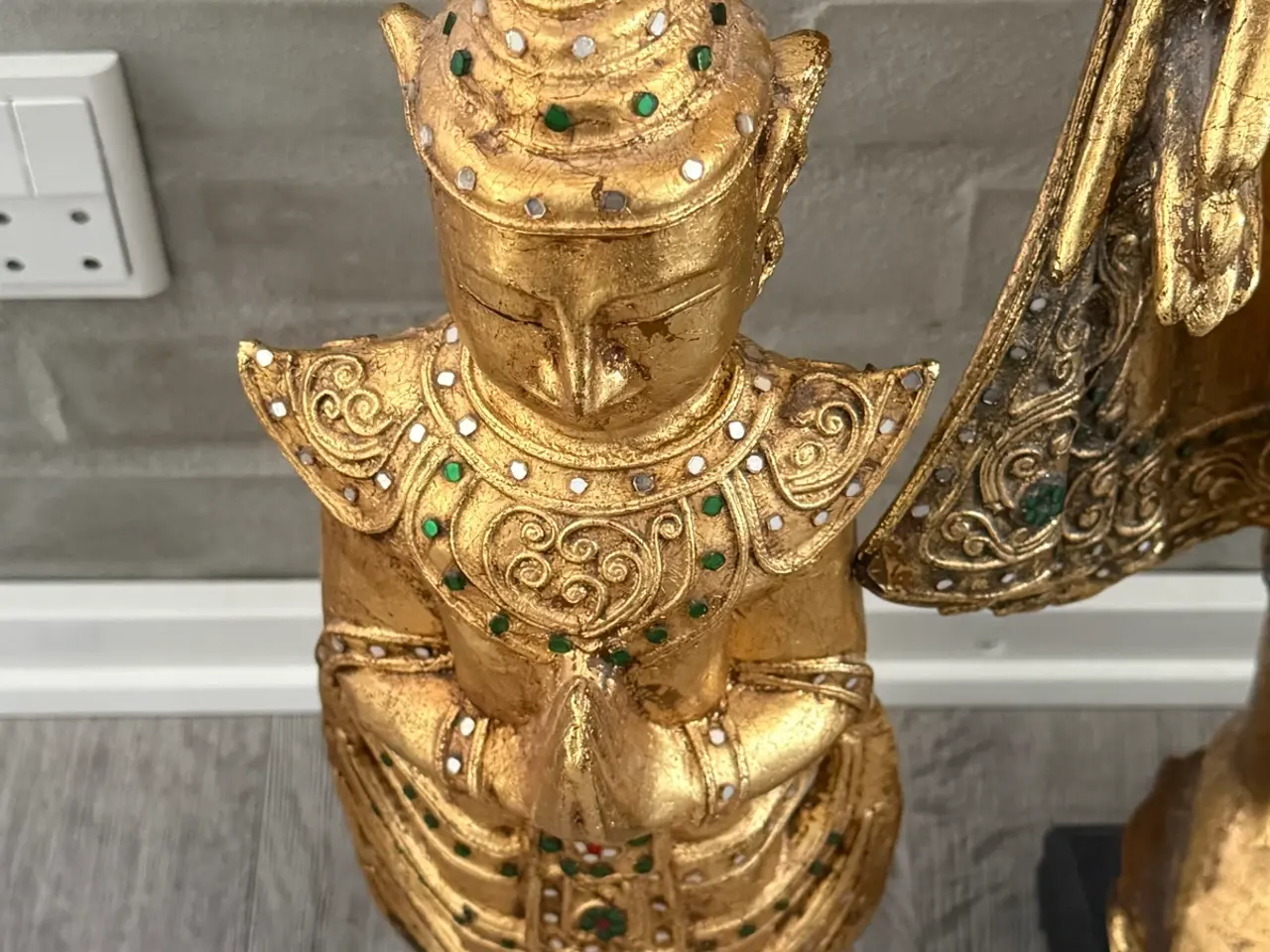 Billede 18 - To store Mandalay Buddha i massivt træ